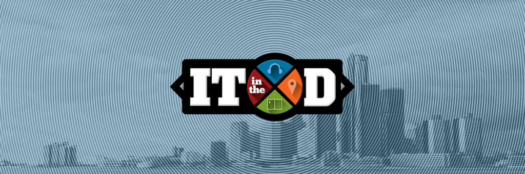 IT in the D logo in front of downtown Detroit skyline
