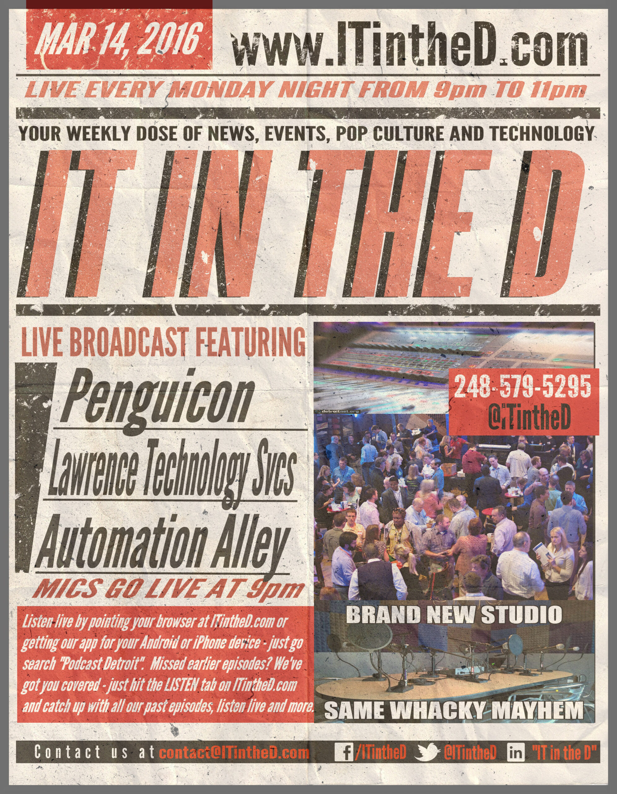 Episode 135: Penguicon, Automation Alley, Lawrence Technology Services